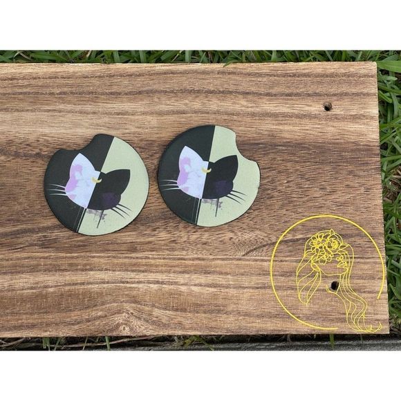 Luna Moon Sailormoon Car Coasters 2 Pack - Picture 7 of 12